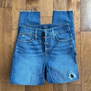 J. Crew Classic Blue Distressed Jeans